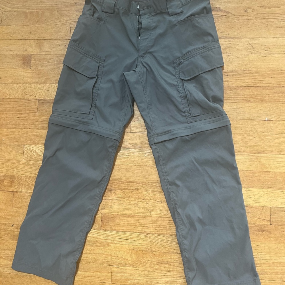 Duluth Trading Co Flex Dry on the Fly Men's Charcoal Cargo Pants 36 x 32